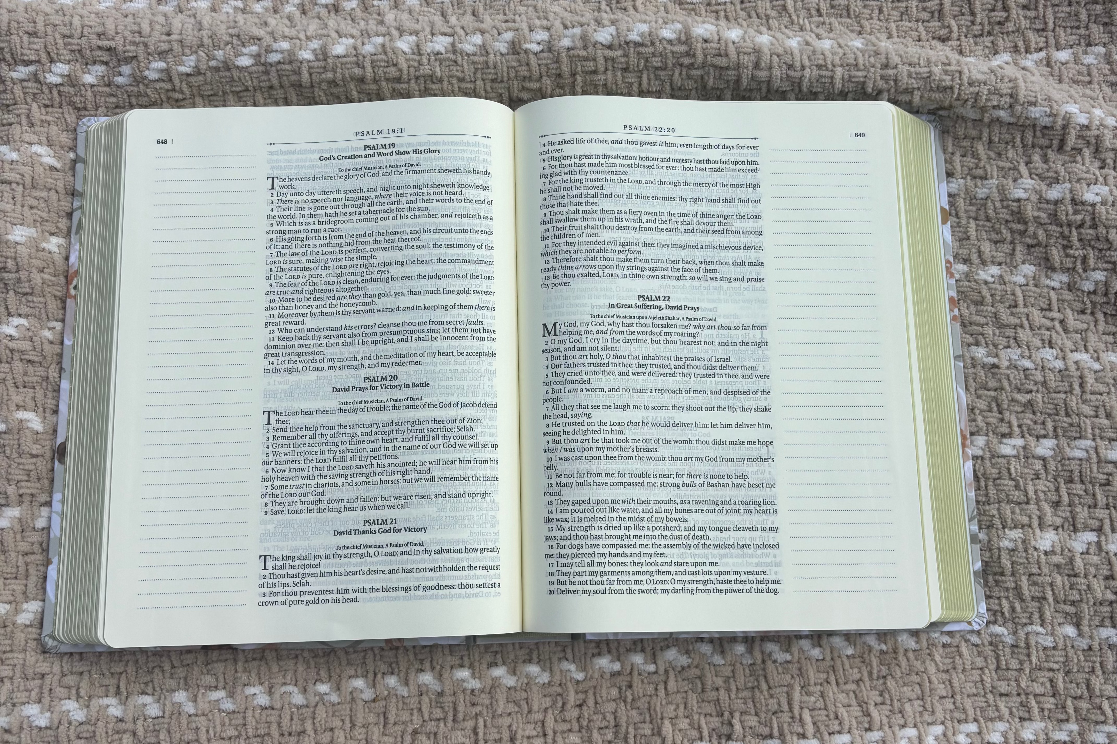 An open Bible with text on the pages
